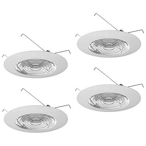 Four-Bros Lighting 4 Pack 6x22 inch Fresnel Glass Lens with White Plastic Trim, Waterproof Light 60