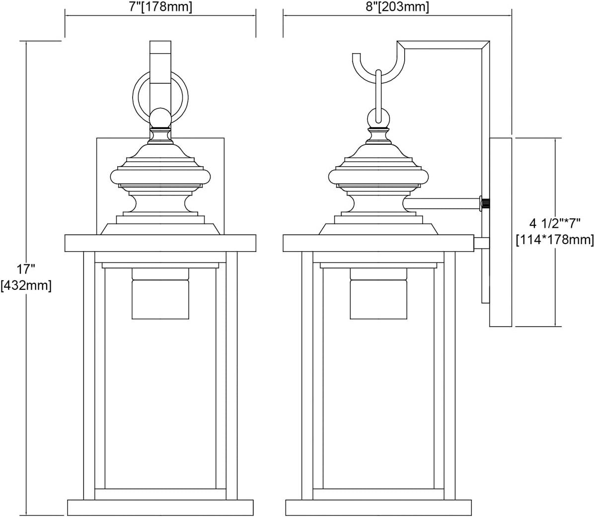 Elk Lighting 45450/1 Sconce, 9 W X 10.5L X 22.75H, Black