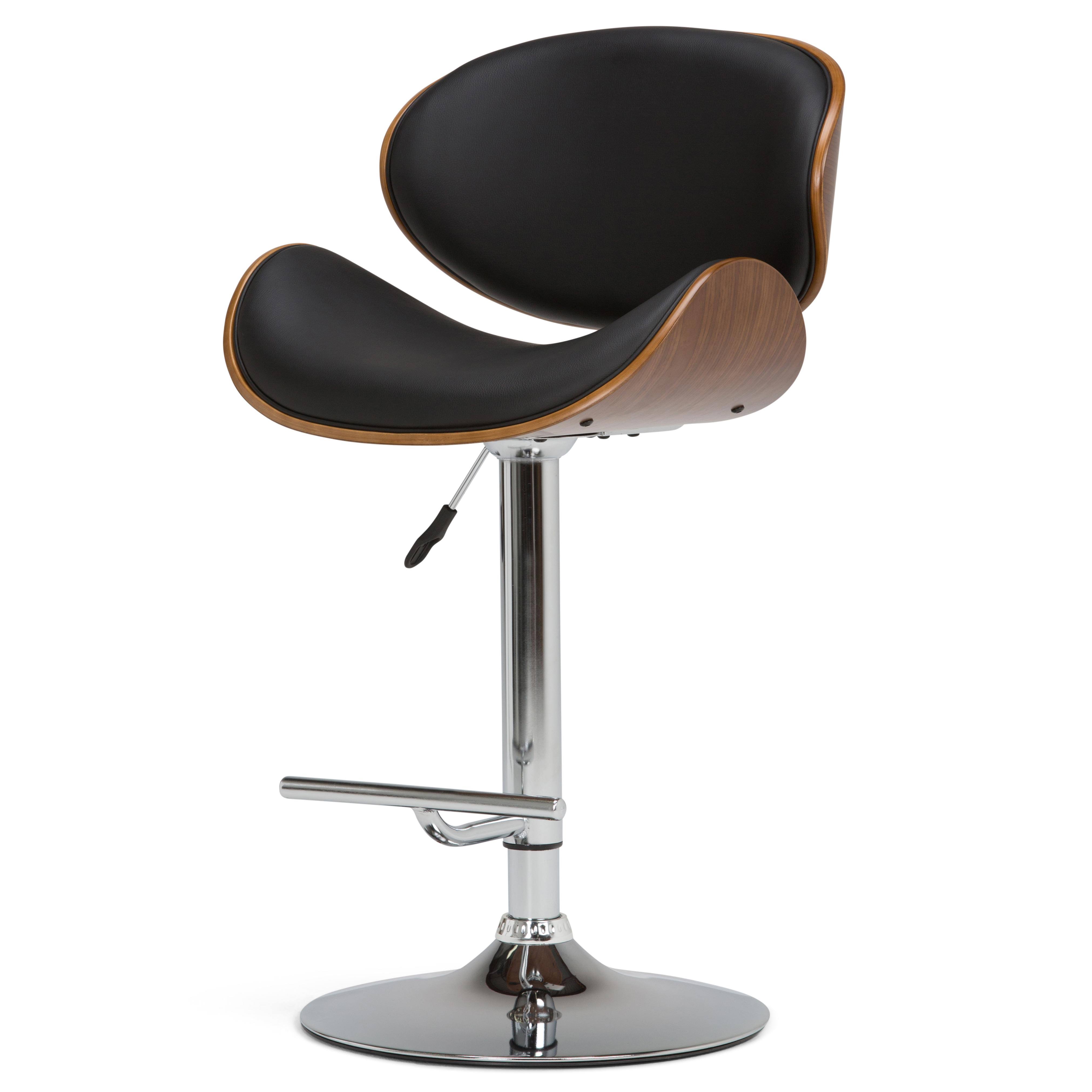 Simpli Home Marana Bentwood GAS Lift Bar Stool - Black