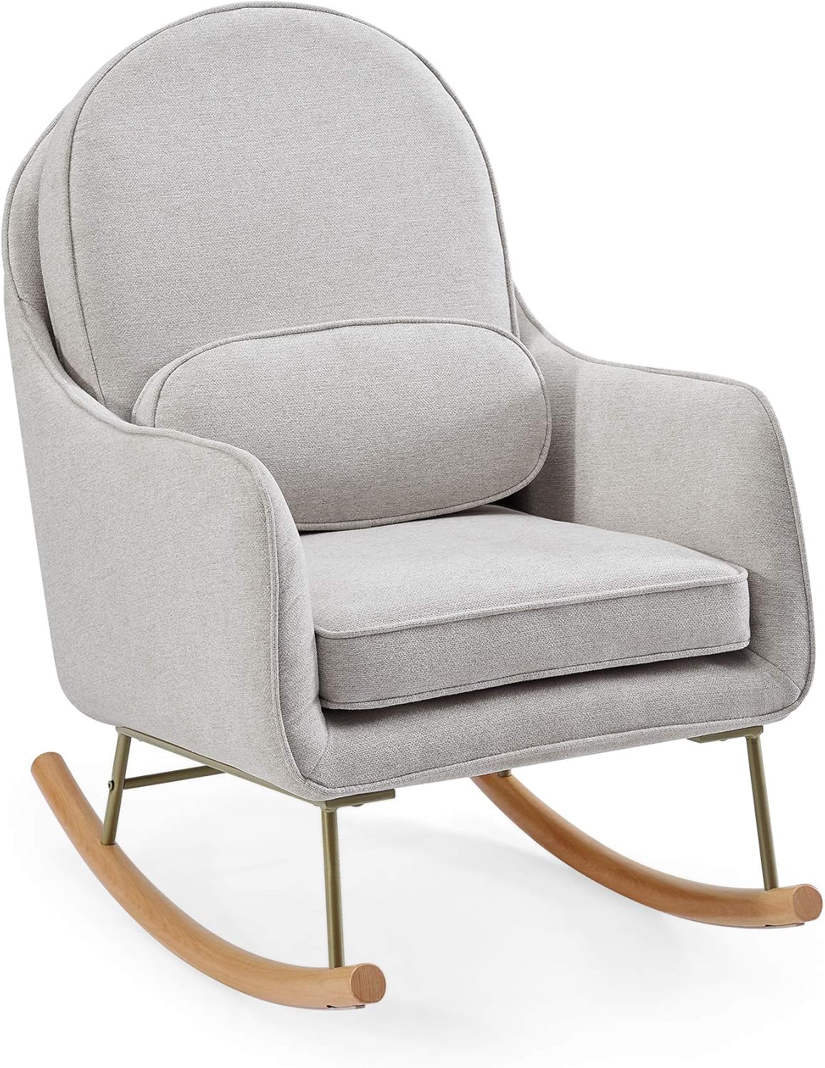 Delta Children Ella Ottoman with LiveSmart Evolve Fabric, Limestone/Melted Bronze Base Pack of 2