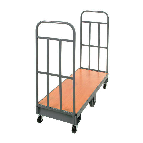Wood Deck Narrow Aisle High End U-Boat Platform Truck 60 x 16 1500 lb. Capacity