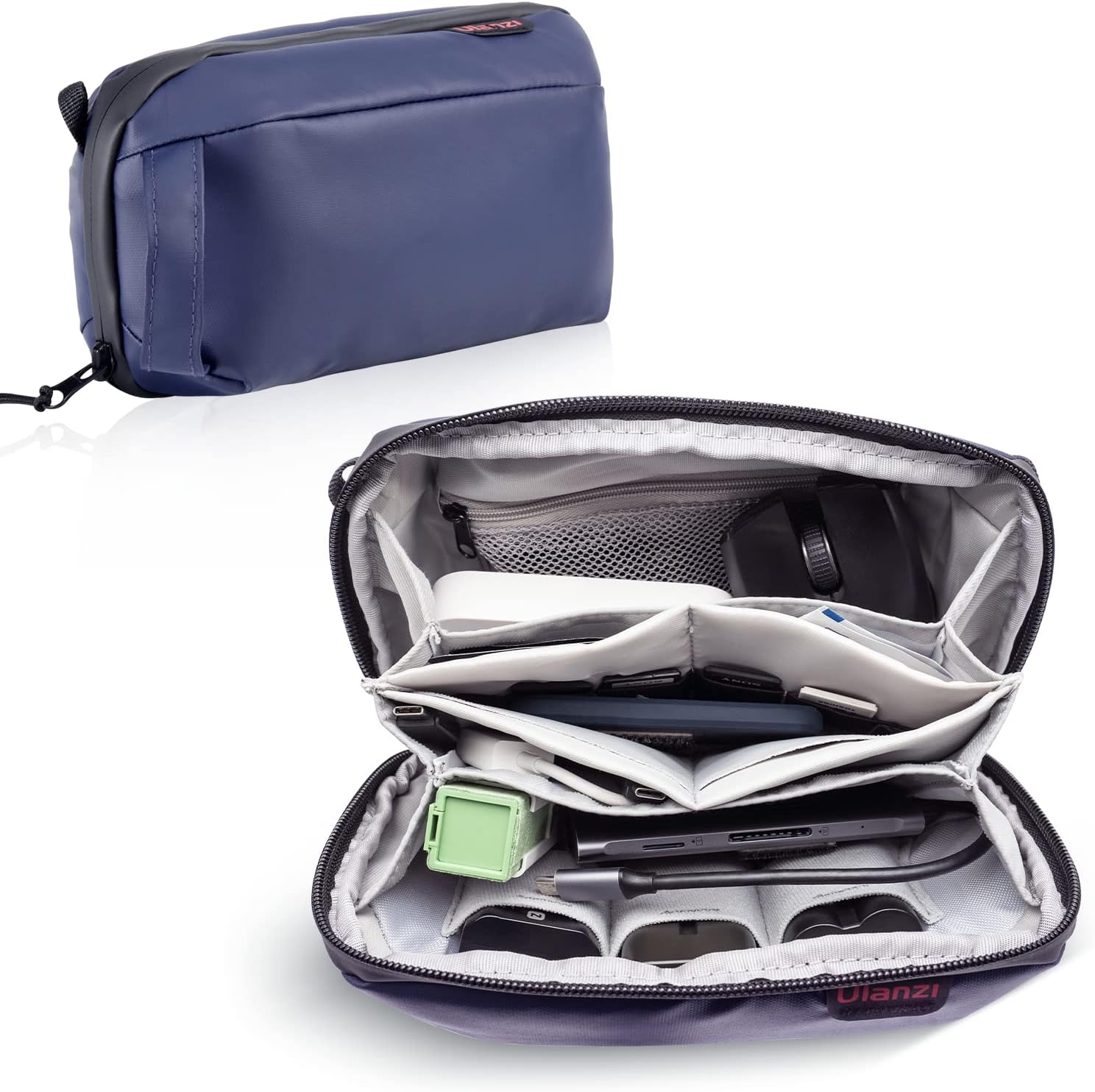 ULANZI Electronic Organizer, Travel Cable Electronic Accessories Bag Storage Case Waterproof Portable for Hard Drives, Cables, Cord, Charger, Phone, SD Card, Camera Accessories