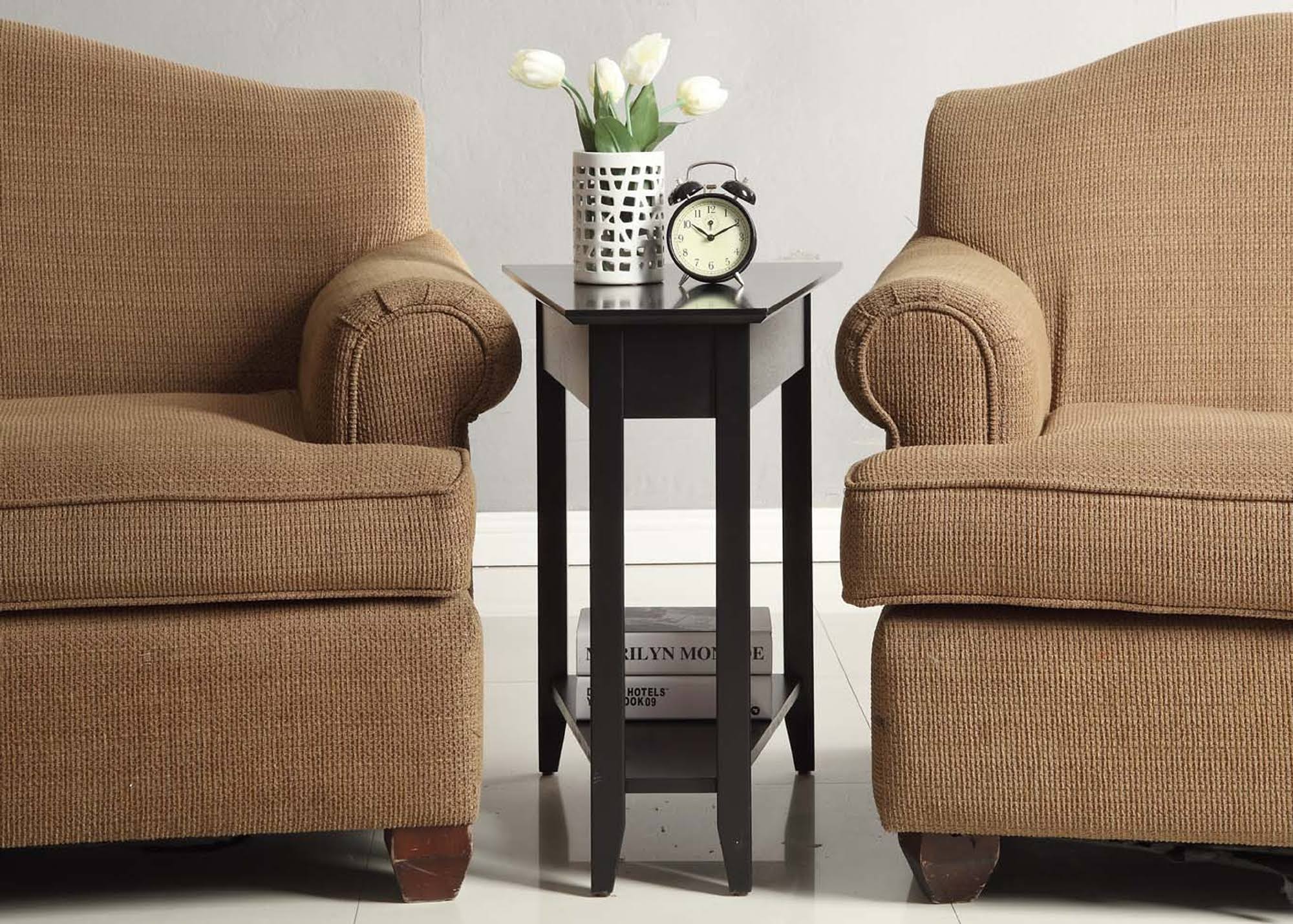 Convenience Concepts American Heritage Wedge End Table, Black