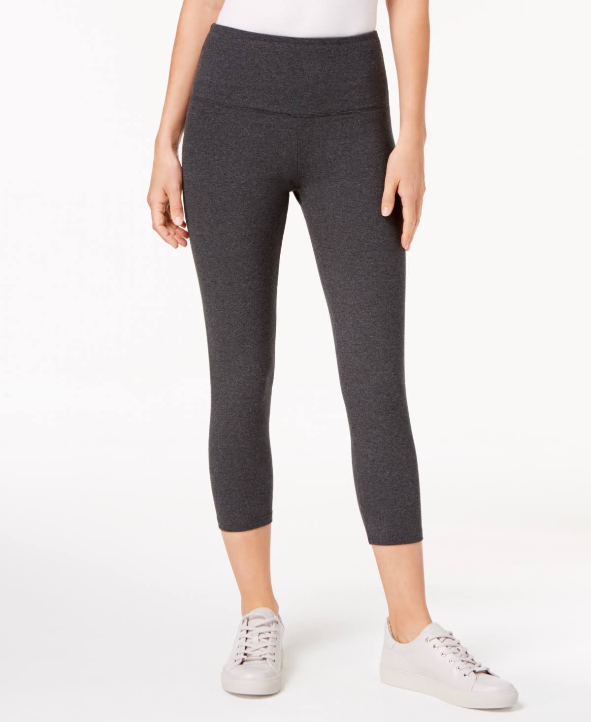 Style & Co Cropped Tummy-Control Leggings, Created for Macy's - Gray M