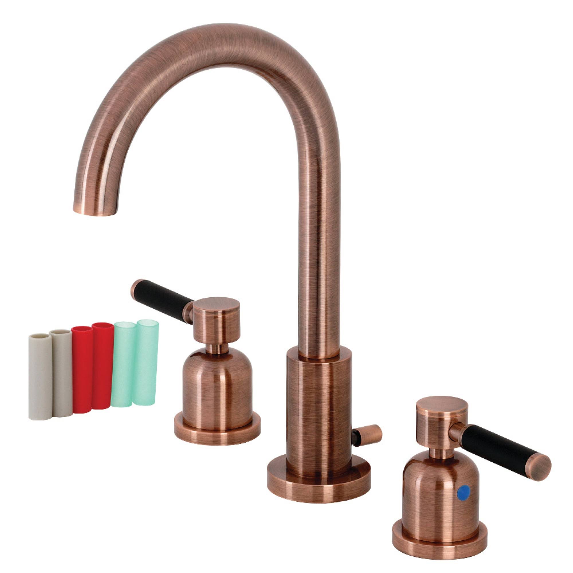 Fauceture FSC892DKLAC Kaiser Widespread Bathroom Faucet Antique Copper