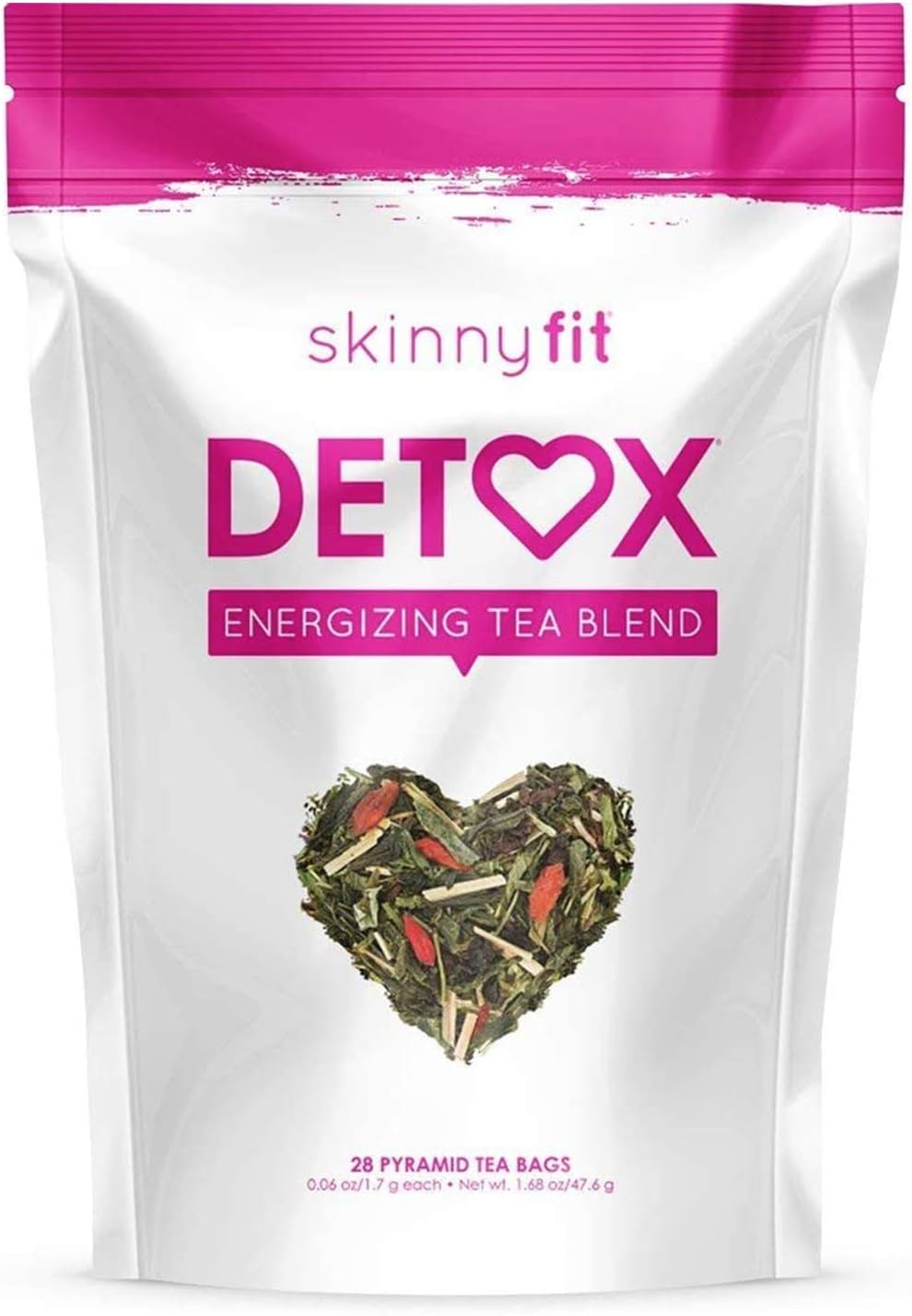 SkinnyFit Detox Tea: All-Natural, Laxative-Free, Supports A Healthy Weight, Helps Reduce Bloating, Natural Energy, Supports Immune System, Vegan, 28 Servings Pack of 2