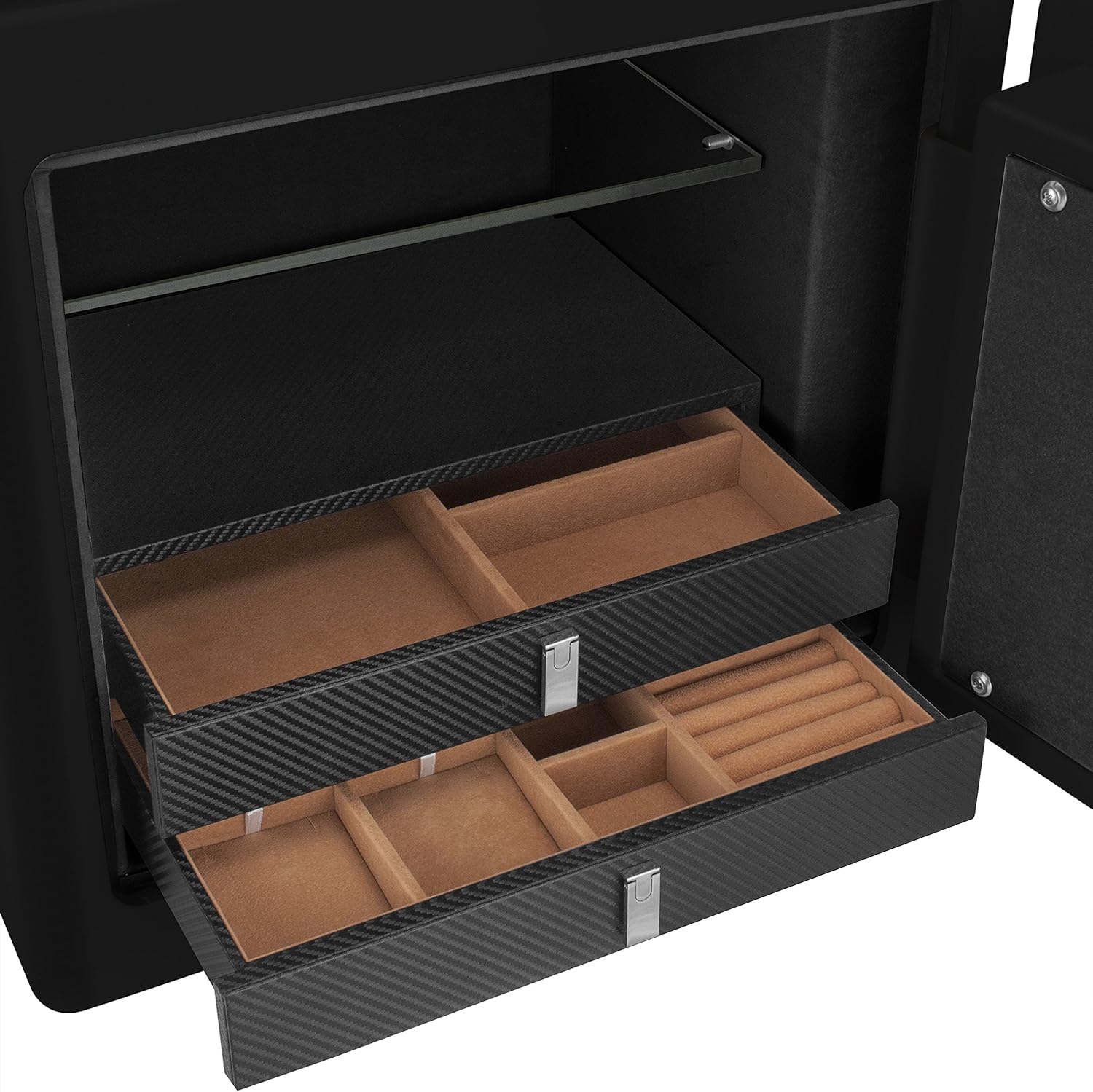 Barska Steel Fireproof Jewelry Security Safe Cabinet with Organizer (Black)