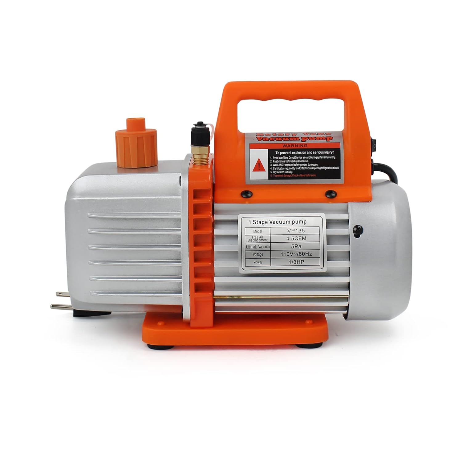 Poofzy 4.5CFM Vacuum Pump 110V 1/3HP Single Stage Rotary Vane Pump HVAC