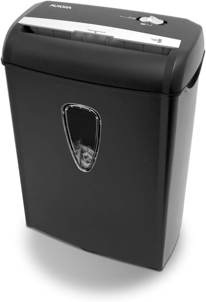 Aurora AU1230XA Anti-Jam 12-Sheet Crosscut Paper and Credit Card Shredder with 5.2-gallon Wastebasket Pack of 2