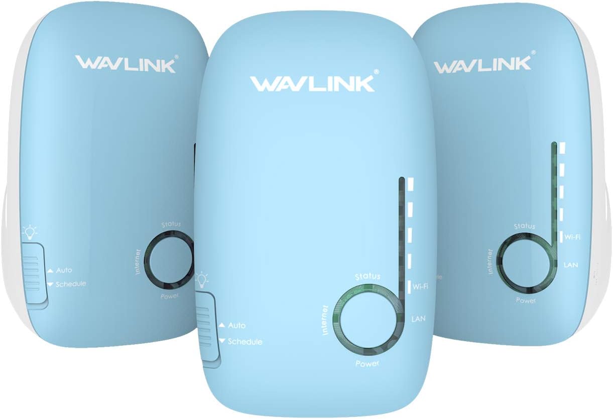 WAVLINK Whole Home WiFi Mesh System, Wall-Mounted Dual-Band AC1200 Gigabit Smart Mesh Wi-Fi Router with Patented Touchlink Technology (3-Pack) for 3000 sqft Coverage