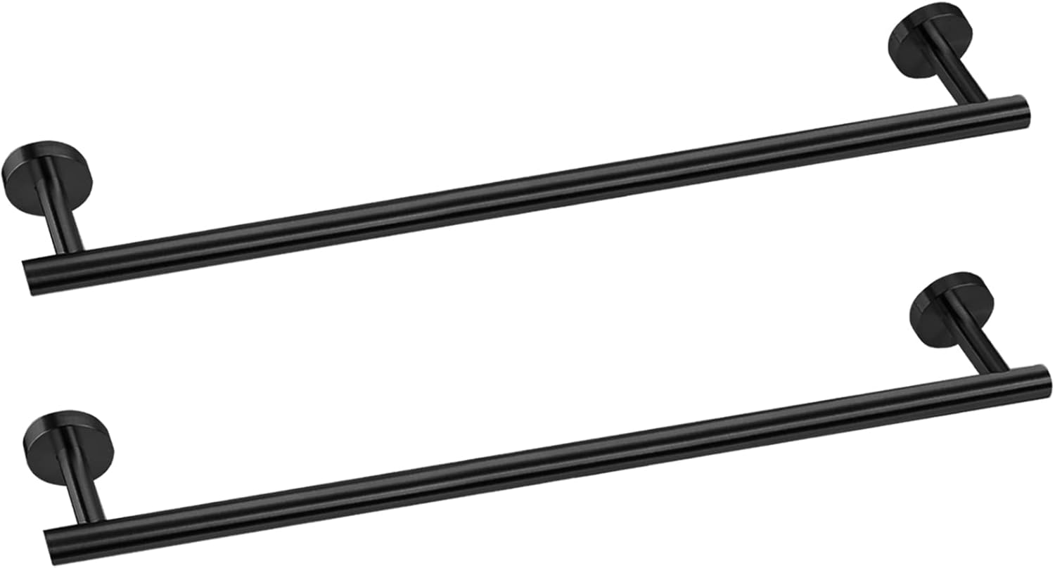 Cilee 2 Pieces Brushed Nickel Bathroom Towel Bar, 24 Inch Double Towel Racks ,Bathroom Towel Holder Towel Hanger for Bathroom Stainless Steel Wall Mount