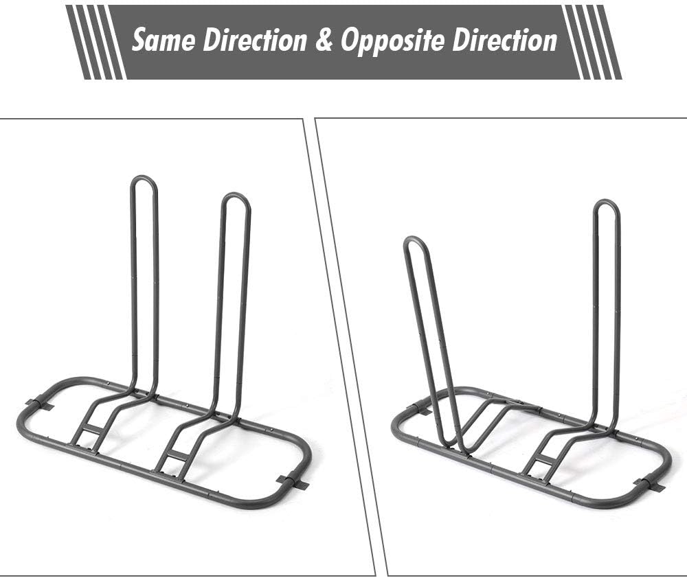Bike Rack Bicycle Floor Stand Two Bike Parking Garage Storage Rack for Indoor and Outdoor,2 Bikes