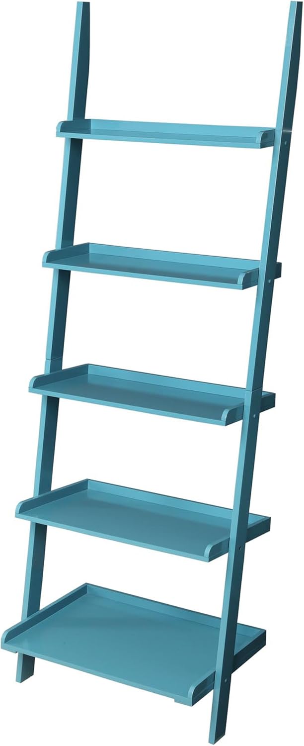 Convenience Concepts French Country Bookshelf Ladder, Dark Walnut / Black