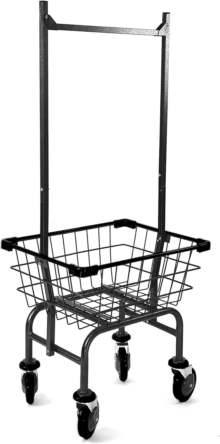 Compact Cart House Utility Cart (Jelly) with Pole Rack (Red/Double Pole)
