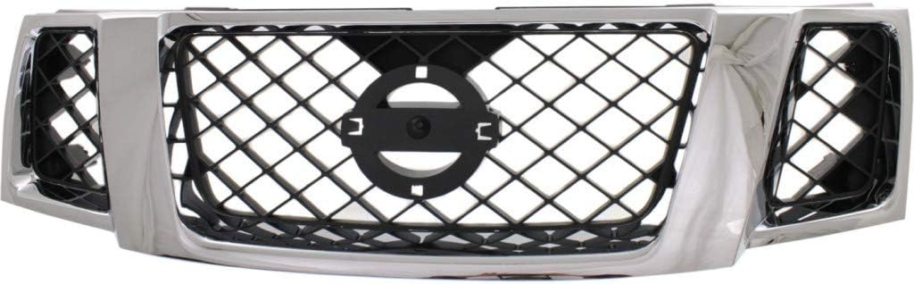 For Nissan Pathfinder Grille Assembly 2008 2009 | Chrome Shell | Painted Black Insert | Plastic | NI1200251 | 62310ZS00A