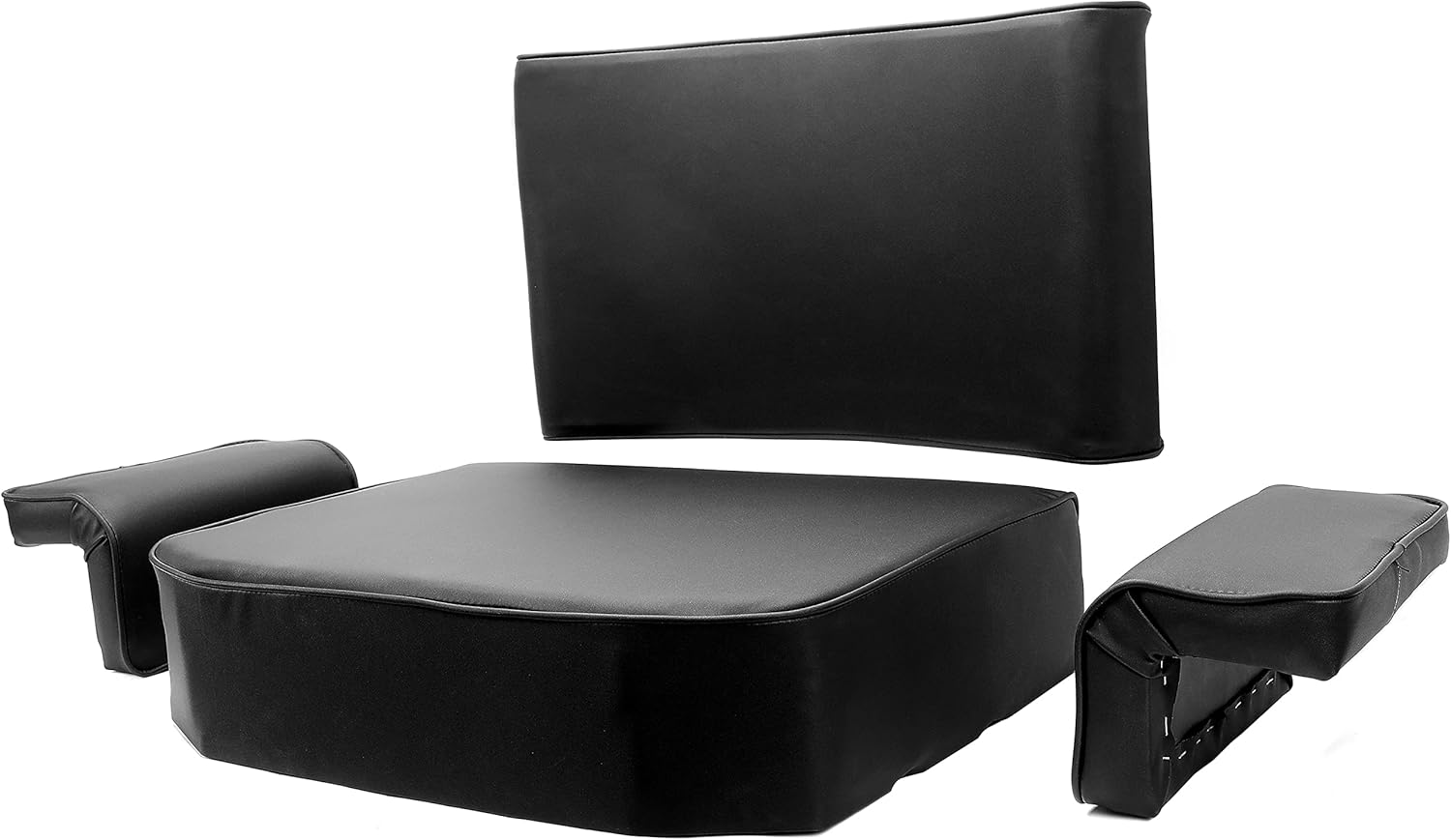 HECASA New Seat Cushion Set Compatible with John Deere Crawler Dozer 420 430 440 1010 2010 Seat Back, Seat Bottom and Arm Rest Pair