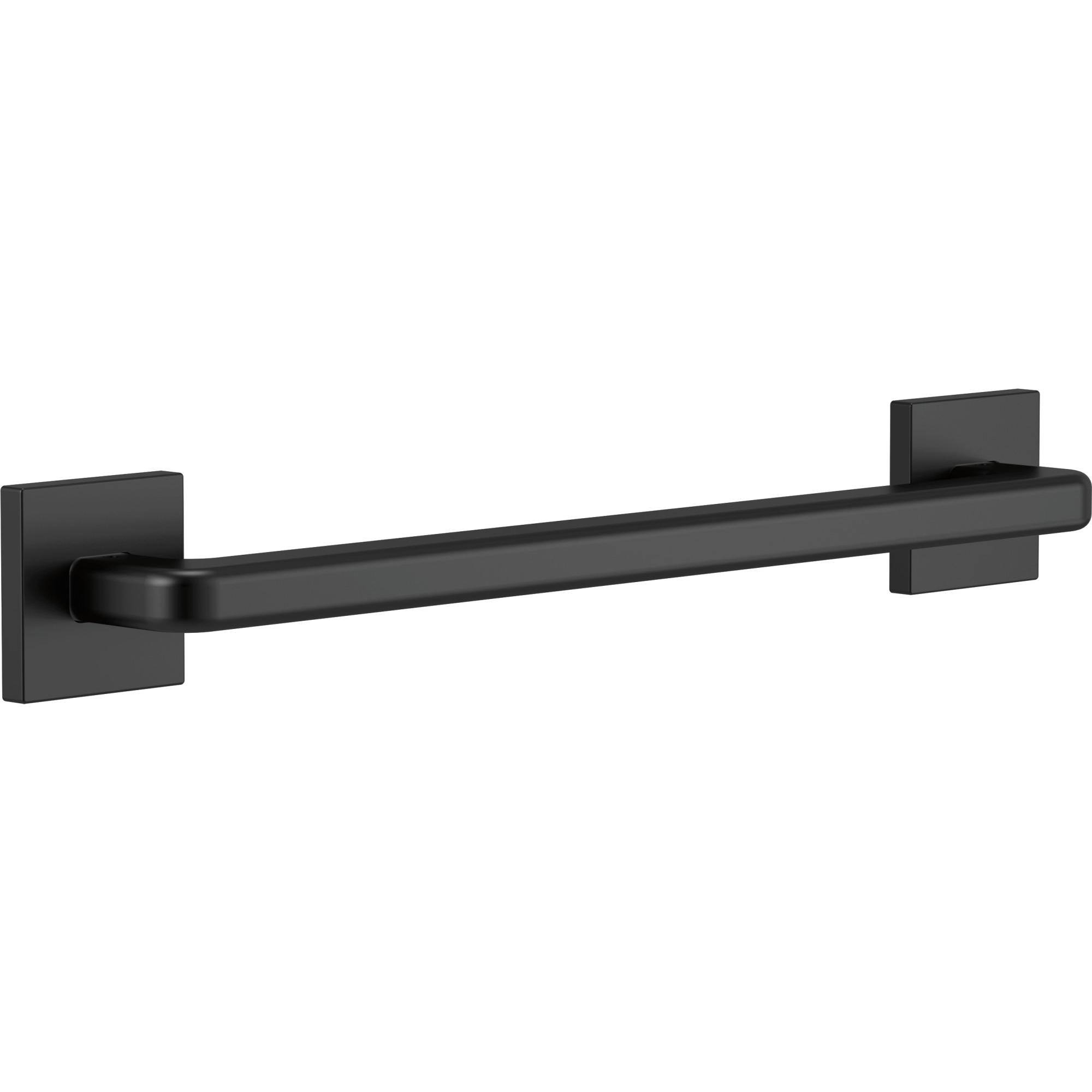 Delta 41918-BL Angular Modern Decorative ADA Grab Bar - 18 inch, Matte Black