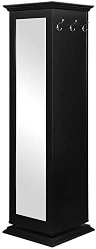 Bowery Hill 5 Shelf Swivel Bookcase in Black