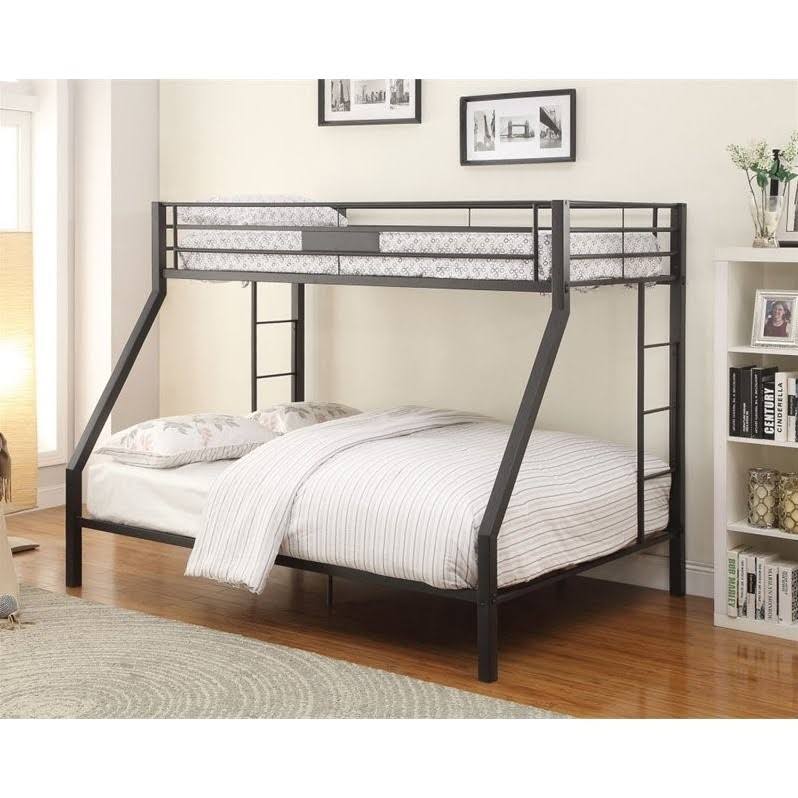 Acme Limbra Twin XL Over Queen Bunk Bed in Gray