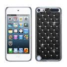 MYBAT Carcasa trasera deslumbrante Elite de aleaci&oacute;n de celos&iacute;a lujosa chapada en plata negra con diamantes (IPTCH5HPCBKELDZDI20