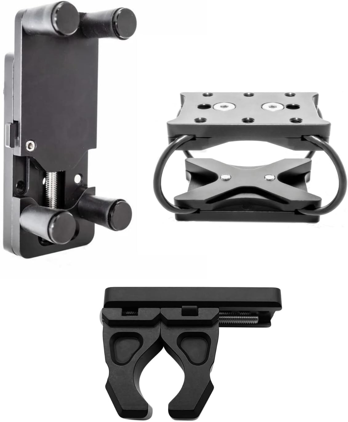 Hondo Garage Perfect Squeeze Motorcycle Phone Mount, Handlebar Clamp and Buzz Kill Vibration Isolator Bundle | Off-Road Single-Cylinder Dirt Bike Phone Mount | All Metal CNC Machined | Made in The USA