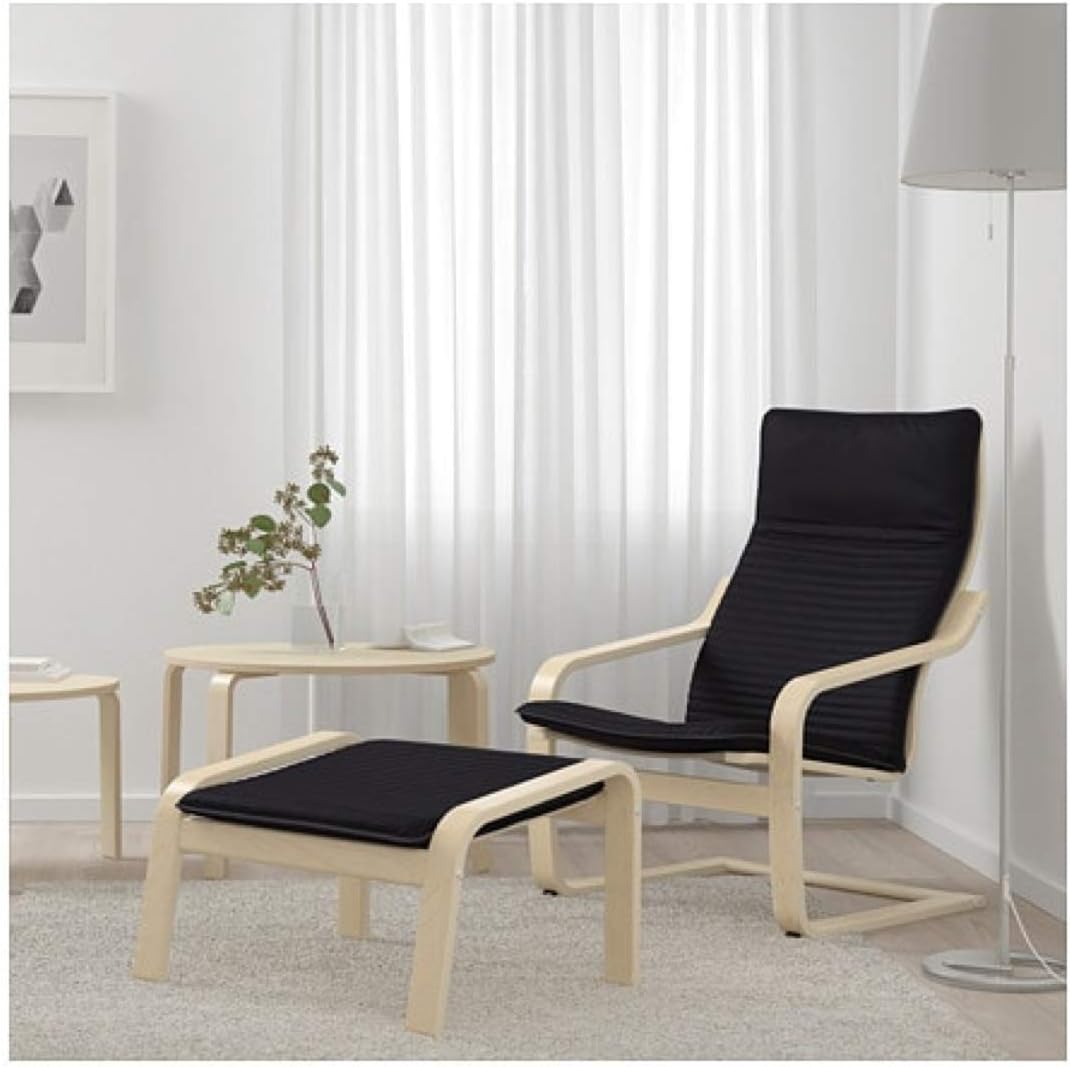 IKEA Poang Ottoman Birch Veneer Knisa Black 892.446.60