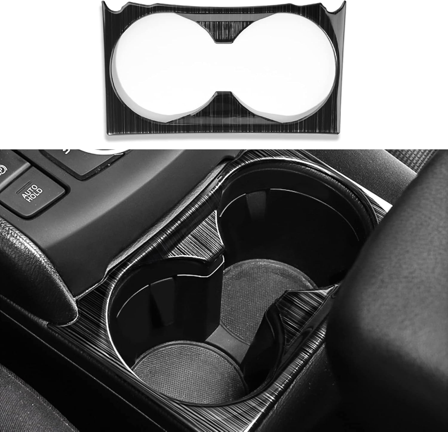 ANFOKAS 2pcs for Mazda CX-5 Accessories 2022 2021 2020 2019 2018 2017 Car Gear Panel Cover Trim Frame Gear Shift Knob Console Multimedia Panel for Left Hand Drive - Stainless Steel Black