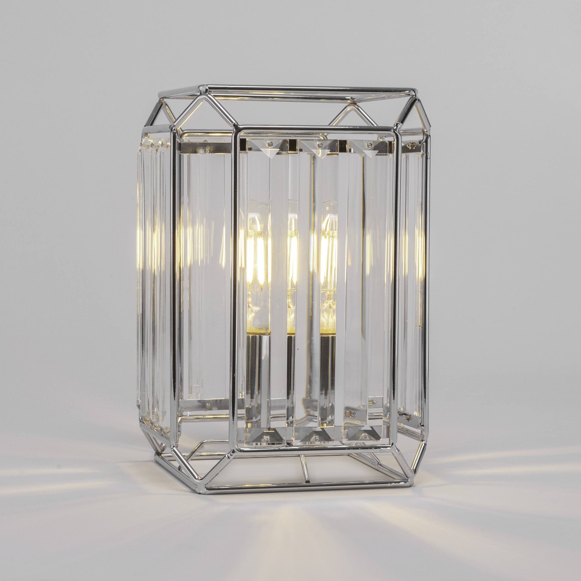 Toltec Lighting 495-CH Genesis-3W 1 LED Accent Table Lamp-6.75 Inches