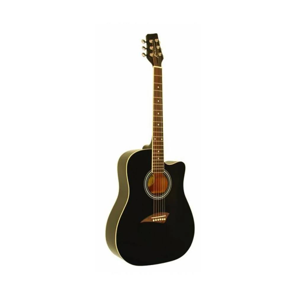 Kona K1 Series Acoustic Dreadnought Cutaway Guitar Gloss Black K1BK