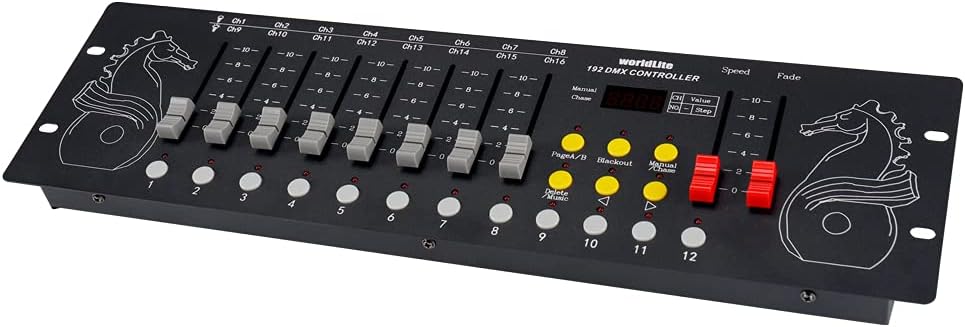 DMX Controller, WorldLite 192CH DMX Console, Premium DMX512 Satge Lighting Controller Program Directly Without Setting Scene, Easy Light Console for Stage & DJ Lighting (192 Channel) Pack of 2