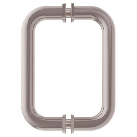 CRL BM6X6PN Polished Nickel 6x22 BM Series Tubular Back-to-Back Pull Handle Shower Door Hardware