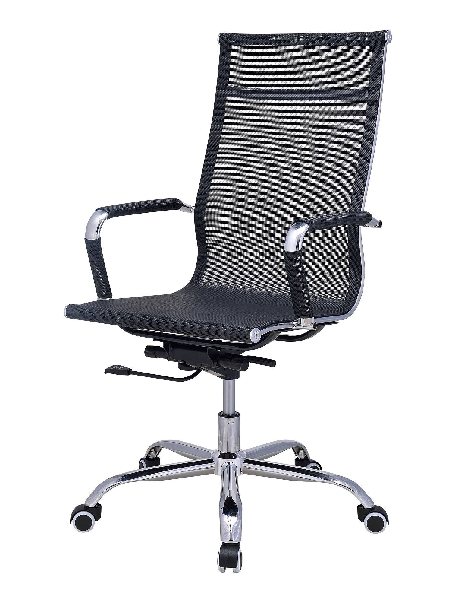 Hodedah Mesh Mid Back Adjustable Office Chair, Black, 44.1x22