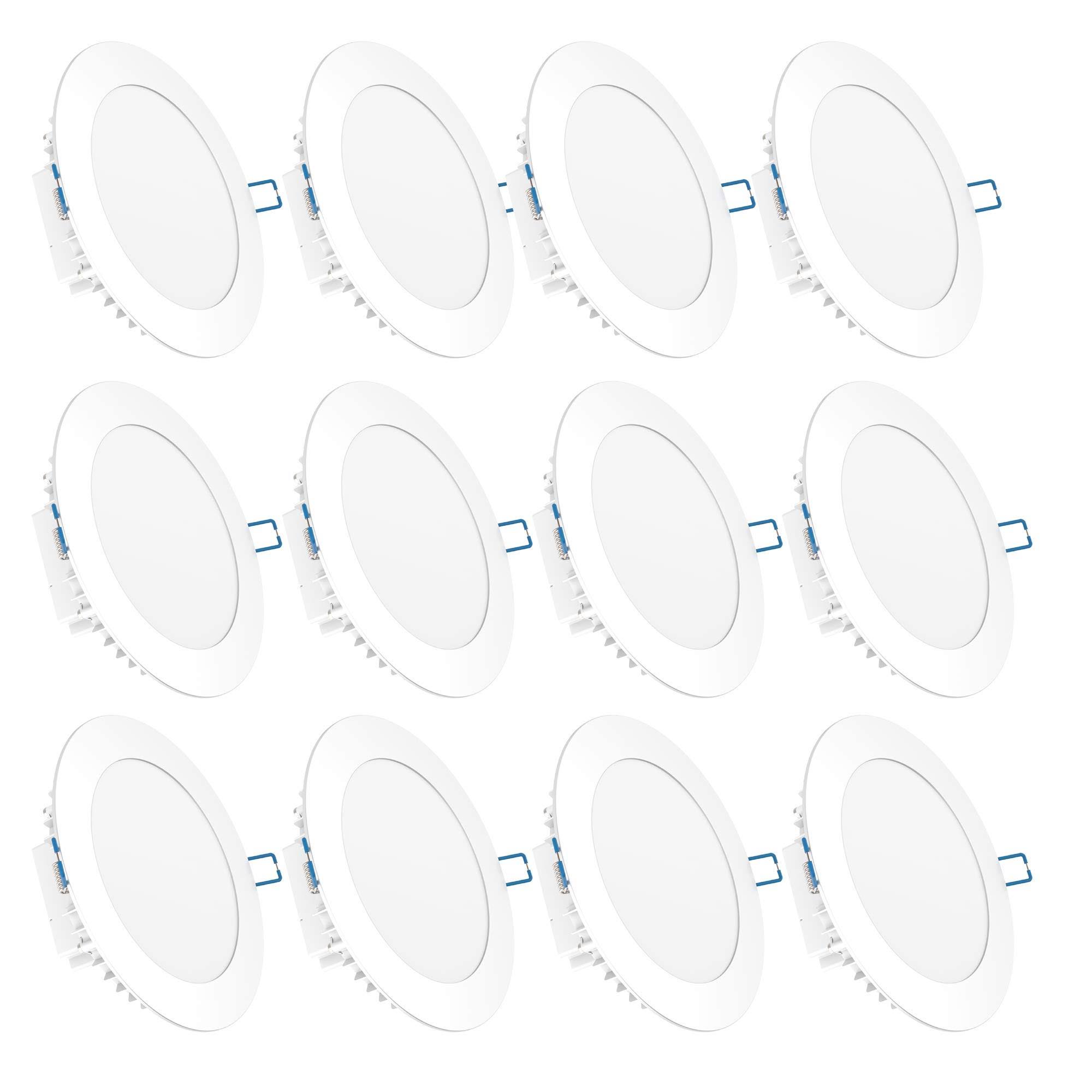 Sunco 12 Pack 6-Inch Slim LED Downlight Integrated Junction Box 14W (100W) 6000K