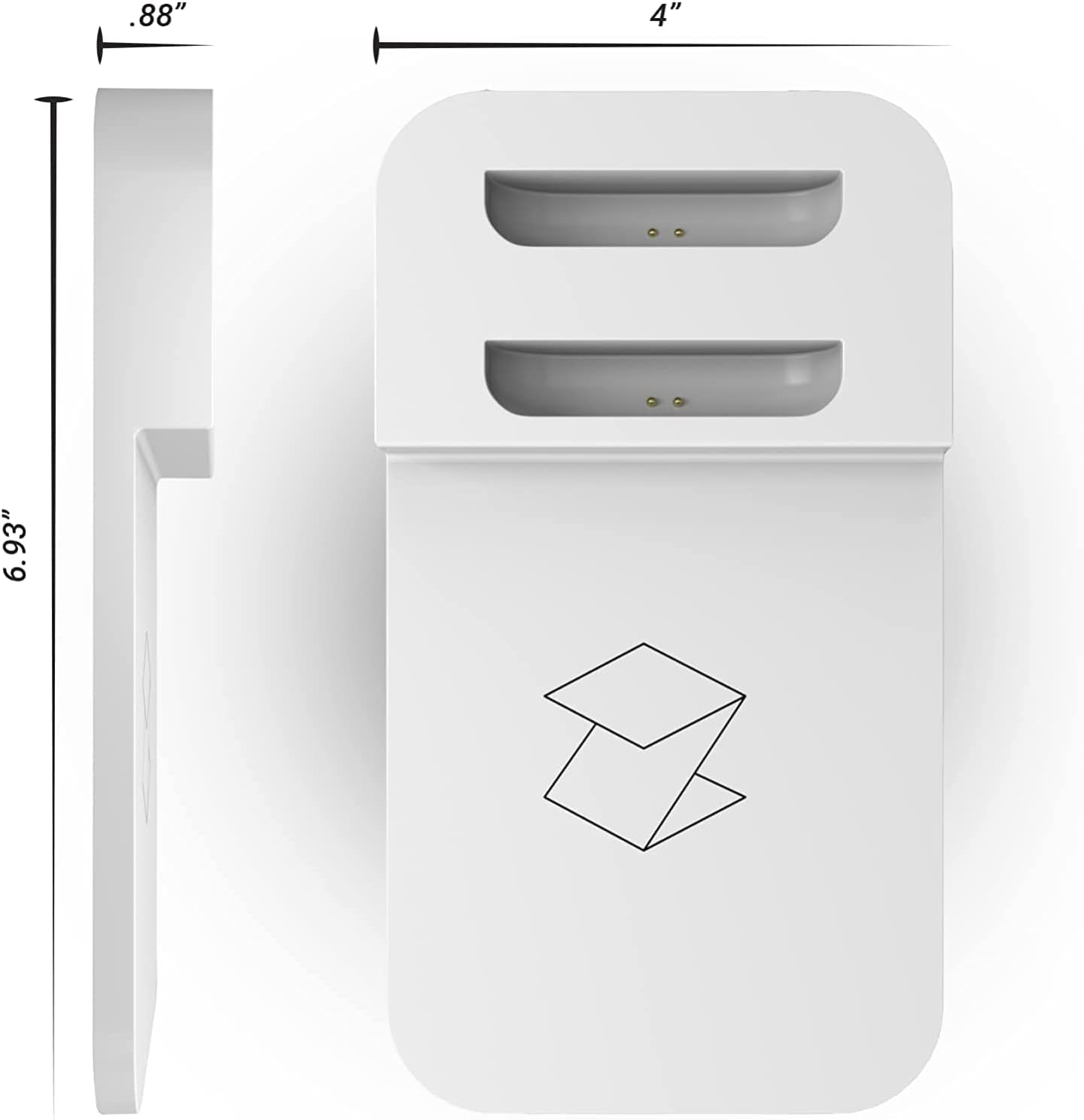 Zero Qi Magnetic Wireless Power Bank, Portable Wireless Charger with Magnetic Pad, USB Type-C, Wireless Qi Pad Slim Compact for Travel, Magnetic Power Bank Compatible with All Qi Devices Pack of 2