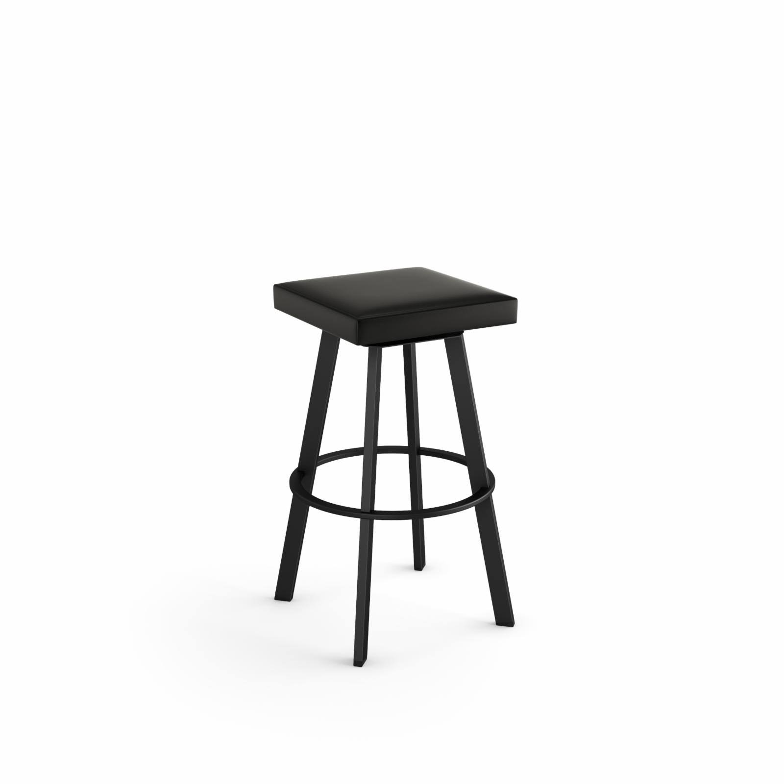 Amisco Sinclair 26 in. Swivel Counter Stool Black