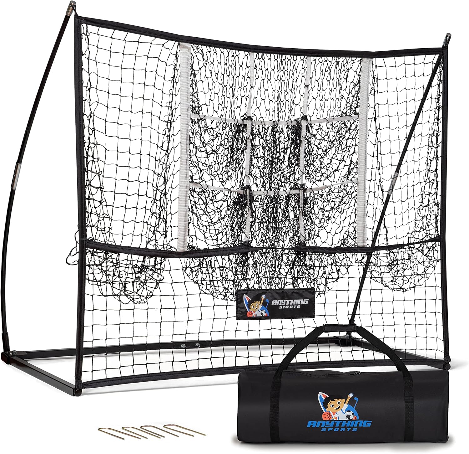 ANYTHING SPORTS Pitchers Pocket with 9 Holes and Backstop