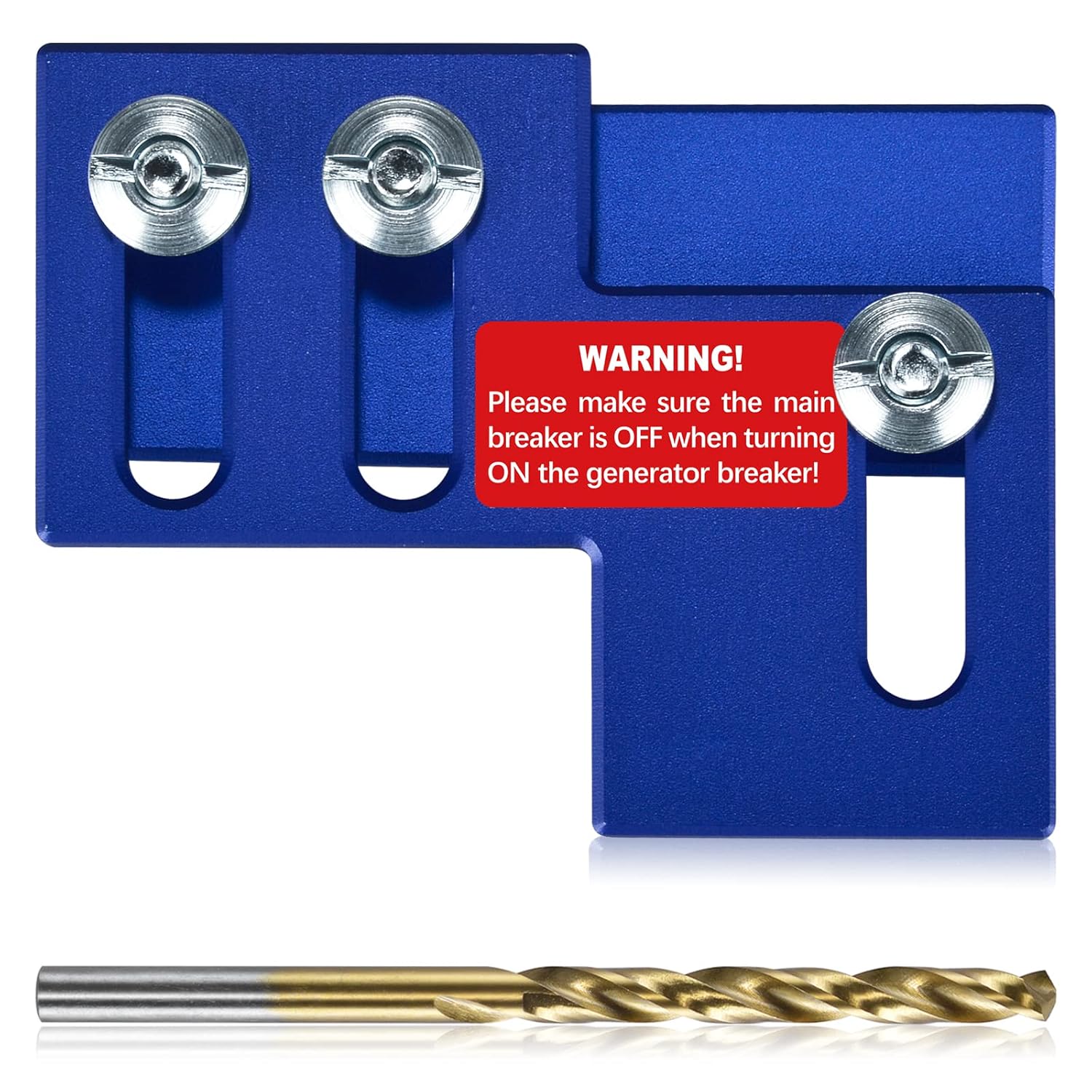 LATING Generator Interlock Kit for Westinghouse/Challenger/Thomas&Betts Panels with 1 to 1 1/8 Inches Spacing, Anodized Interlock Kit, 150 or 200 Amp, Blue