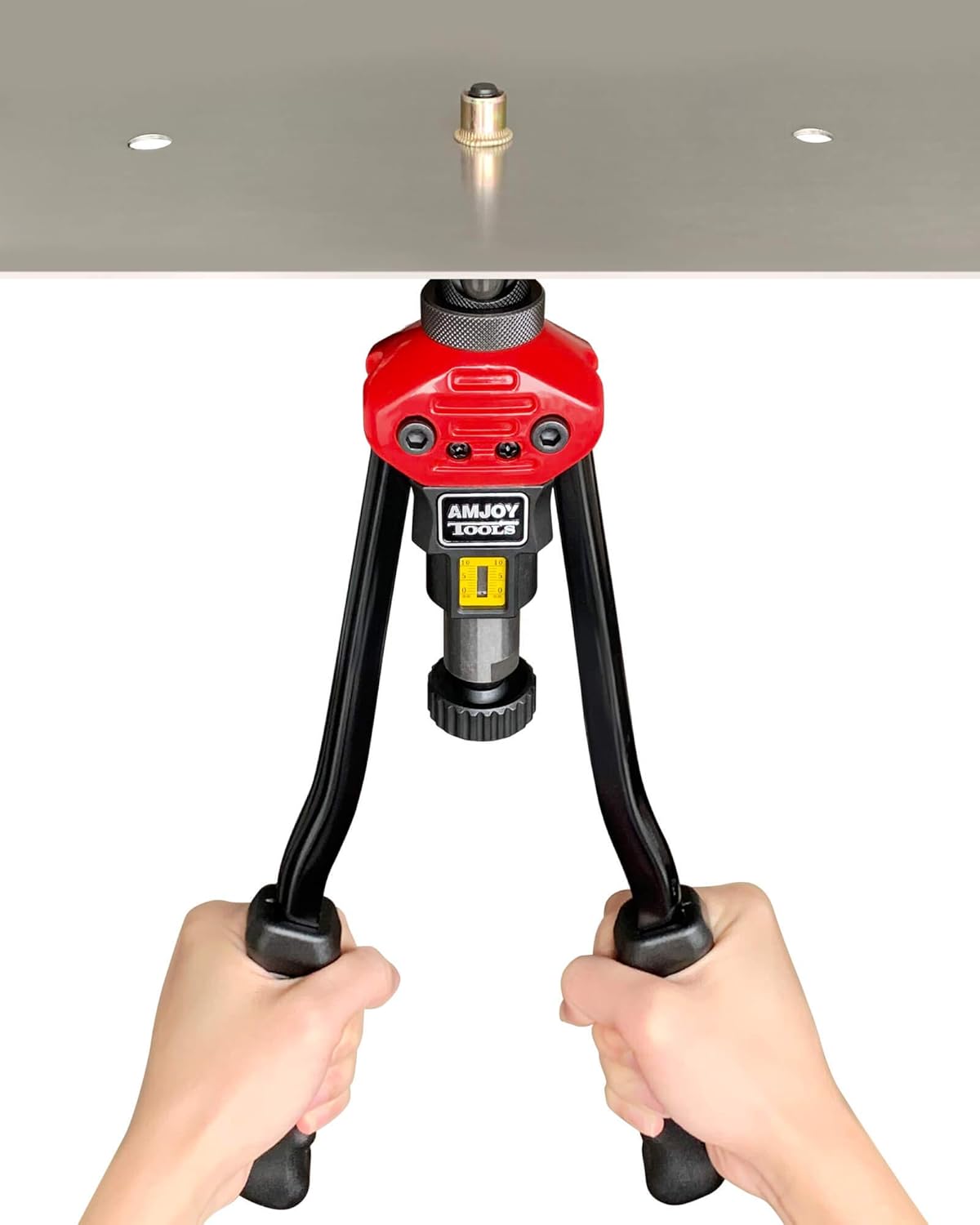 Amjoy Rivet Nut Tool 16'' Long Handles, Labor-Saving Rivnut Tool Set with 8 Mandrels(Metric/SAE), Easy Use Rivet Nut Kit with 80 Rivet Nuts, Durable Riveter Nutsert Tool, Father Gifts for Men Dad Pack of 2