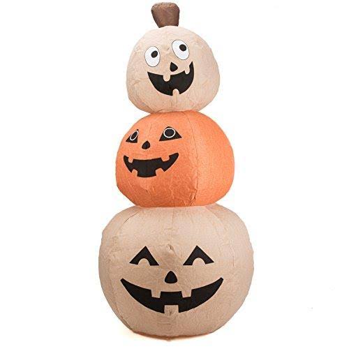 Holiday Living LED Halloween Inflatable Pumpkin Stack - 6 ft Tall