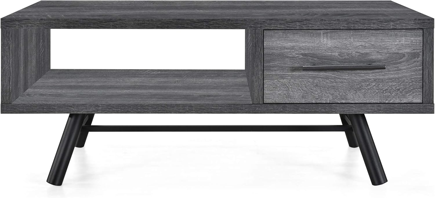 Christopher Knight Home 313229 Table, Gray + Black + Sonoma Gray Oak