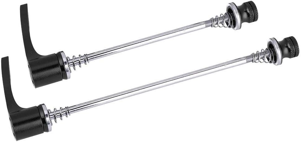 VGEBY1 1 Pair of Bicycle Skewers, 157MM /197MM Quick Releases Hub Wheel Shaft, Front and Rear Skewer.(Black) Pack of 2