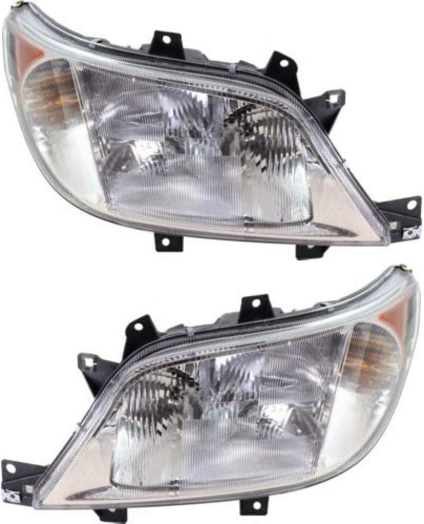 For Dodge Truck Sprinter Headlight 2003 04 05 2006 Pair Driver and Passenger Side Replaces 5103598AA + 5103599AA | CH2502172 + CH2503172