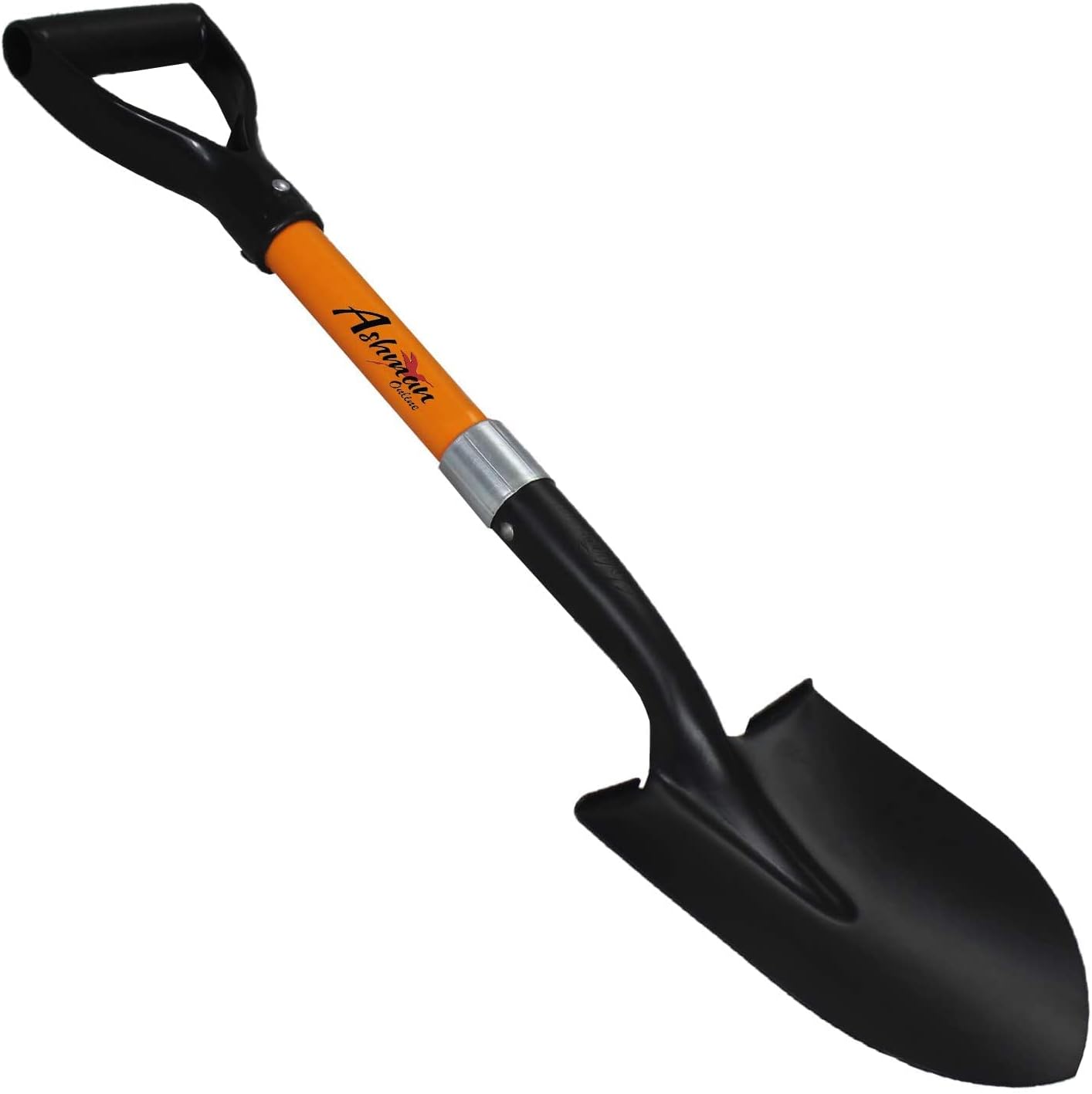 Ashman Round Shovel (6 Pack) - 27 Inches in Length, Durable Handle, Round Shovel with Comfortable Grip with a Sturdy Blade, Multipurpose Premium Round Point Blade Shovel.