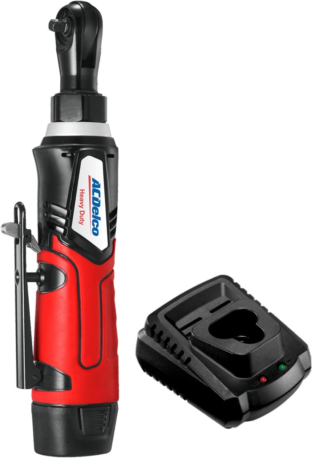 ACDelco ARW1207P G12 Series 12V Cordless Li-ion 1/4&rdquo; 30 ft-lbs. Torque Ratchet Wrench Tool Kit , Red