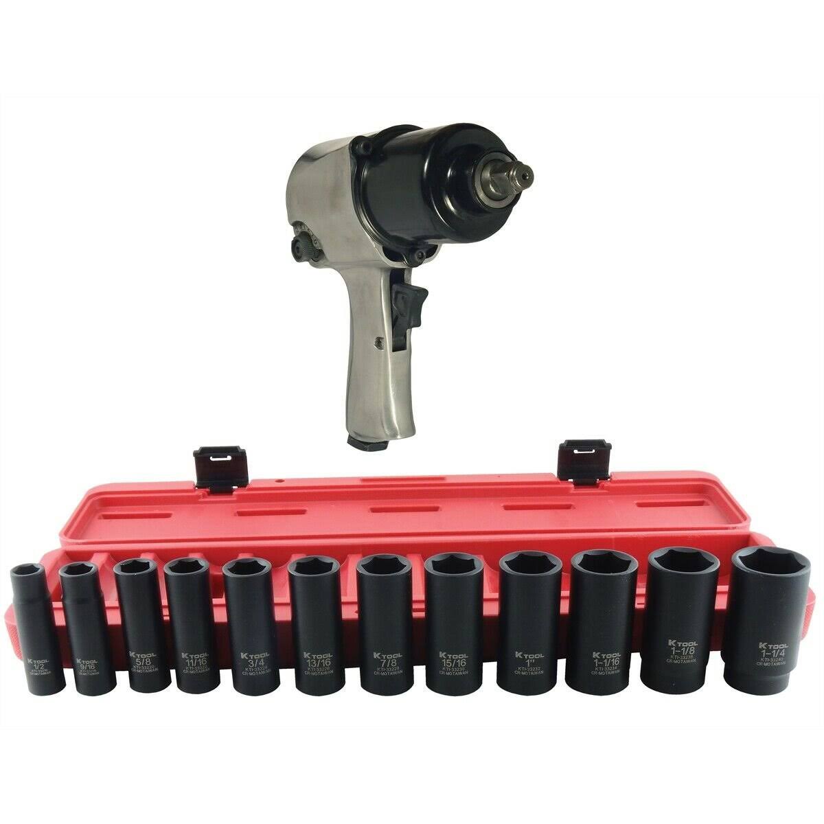 K-Tool International Air Impact Wrench, 1/2in Drive