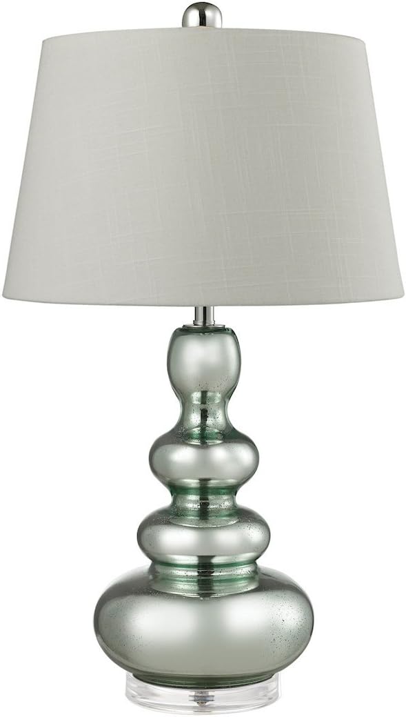 Elk Lighting D2557-LED Stacked Gourd LED Table Lamp in Silvery Accents, Light Green, Silver Mercury