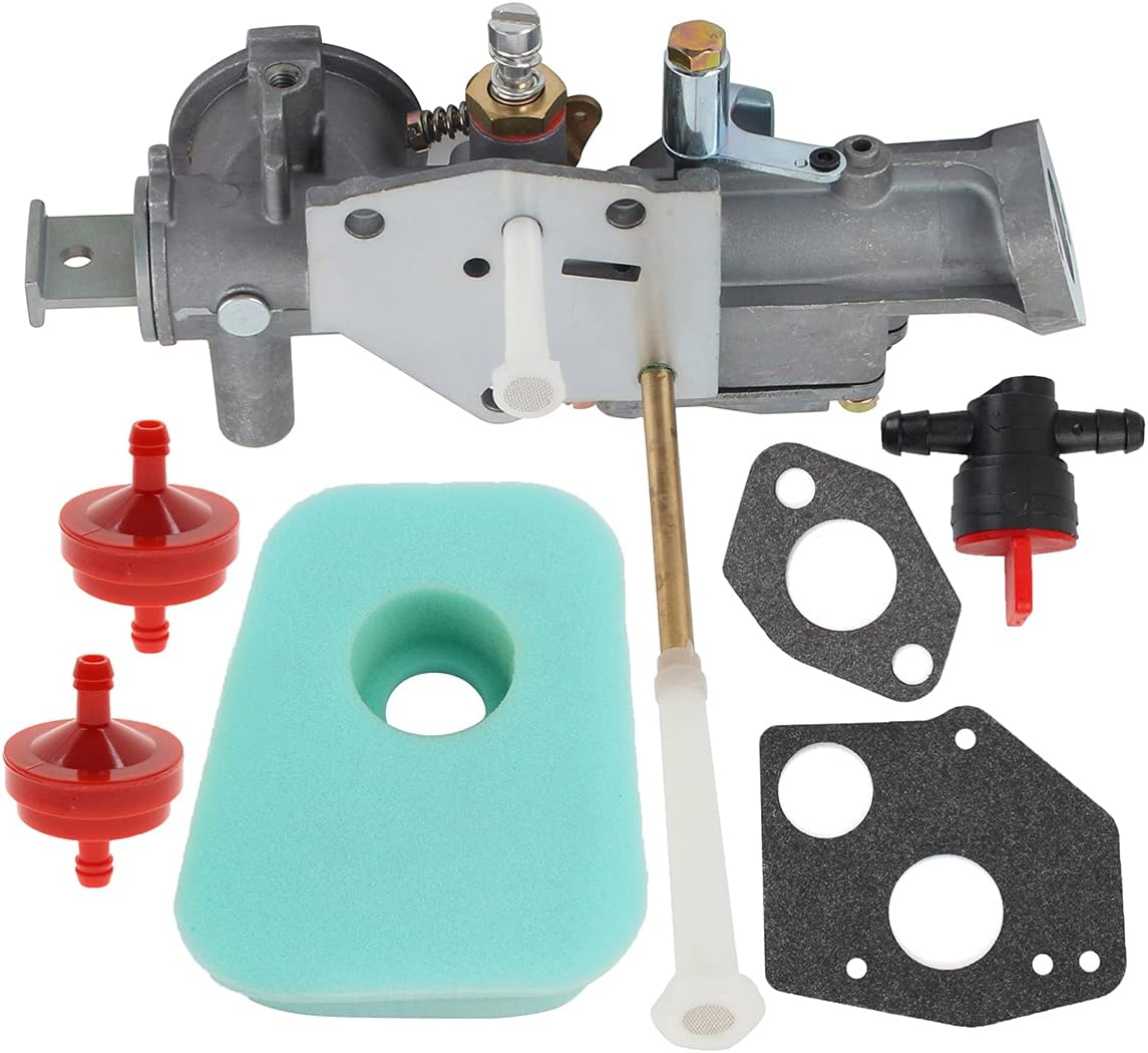 AUTOKAY Compatible for Carburetor for Briggs & Stratton 299437 Carburetor Replaces 297599 with Fuel Filter