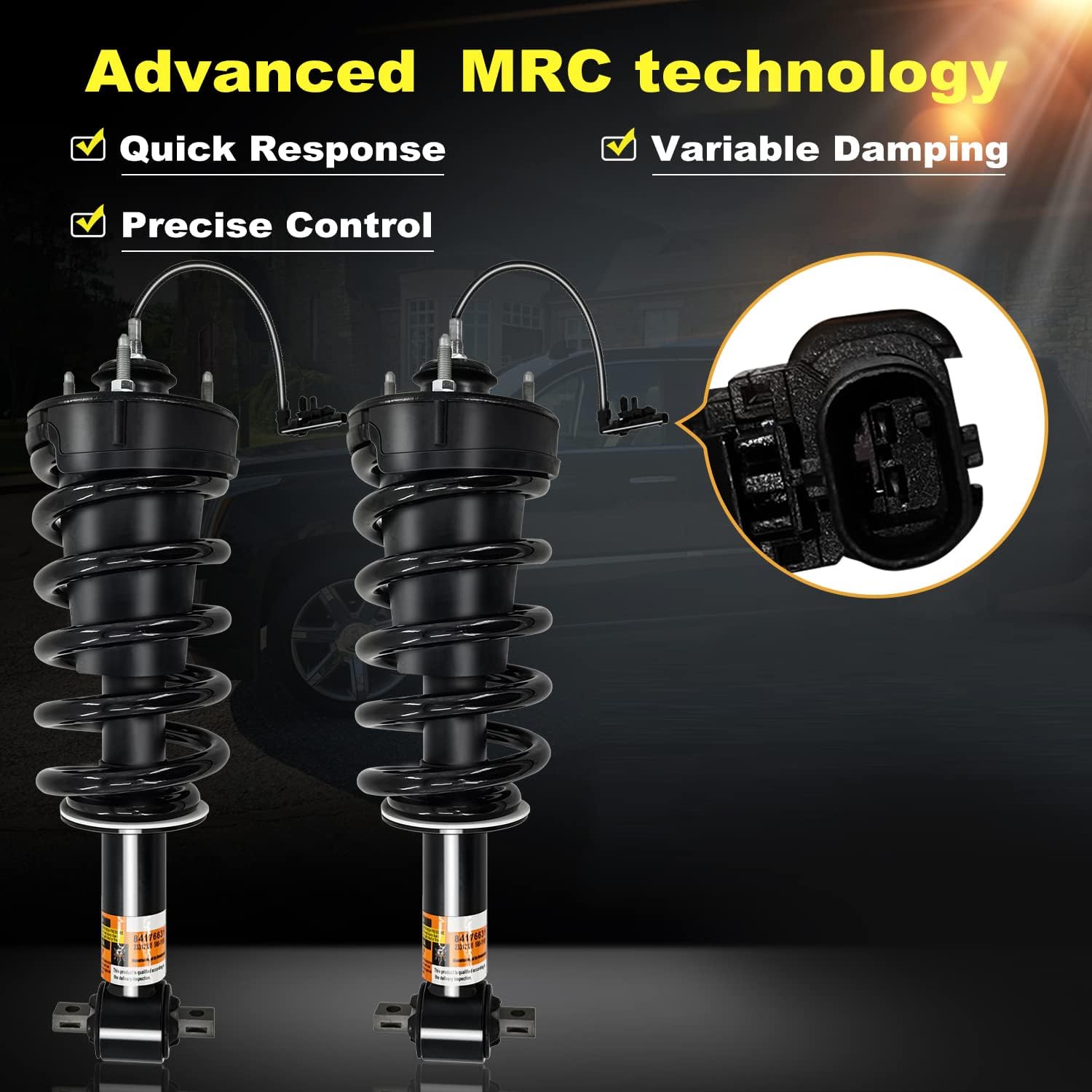 84176631 580-1108 1 Pair Front Shock Assembly w/Magnetic Control for 2015-2020 Cadillac Escalade Tahoe Suburban GMC Sierra 1500 Yukon XL 580-1032