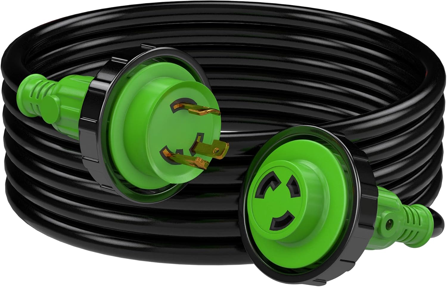 RVMATE Marine Shore Power Cord 10FT, 30A 125V Marine Shore Boat Extension Cord, Stow,10AWG/3C Pack of 2