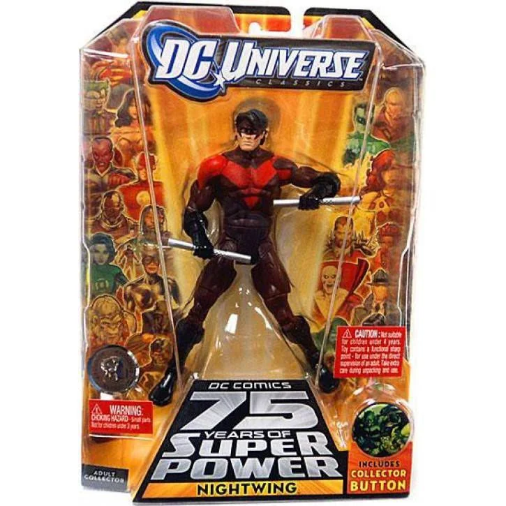 DC Universe 75 Years of Super Power Classics Nightwing Action Figure [Red u0026 Black]